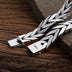 Men’s Sterling Silver Chevron Link Chain Bracelet