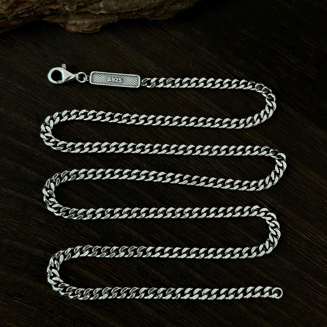 Men's Sterling Silver Cuban Link Chain 4mm