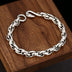 Men's Sterling Silver Eagle Hook Rope Chain Bracelet