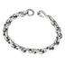Men's Sterling Silver Eagle Hook Rope Chain Bracelet