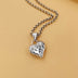 Men's Sterling Silver Flame Heart Pendant Necklace