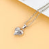 Men's Sterling Silver Flame Heart Pendant Necklace