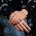 Men’s Sterling Silver Horus & Anubis Signet Ring