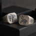 Men’s Sterling Silver Horus & Anubis Signet Ring