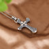 Men's Sterling Silver Iron Cross Necklace