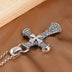 Men's Sterling Silver Iron Cross Necklace