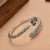 Men’s Sterling Silver Cross Cuff Bracelet with Ivy Pattern