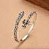 Men’s Sterling Silver Cross Cuff Bracelet with Ivy Pattern