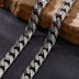Men's Sterling Silver Ivy Pattern Cuban Link Chain