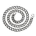 Men's Sterling Silver Ivy Pattern Cuban Link Chain