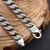 Men's Sterling Silver Ivy Pattern Cuban Link Chain