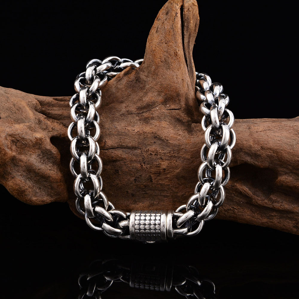 Men's Sterling Silver Multi-Link Chain Bracelet