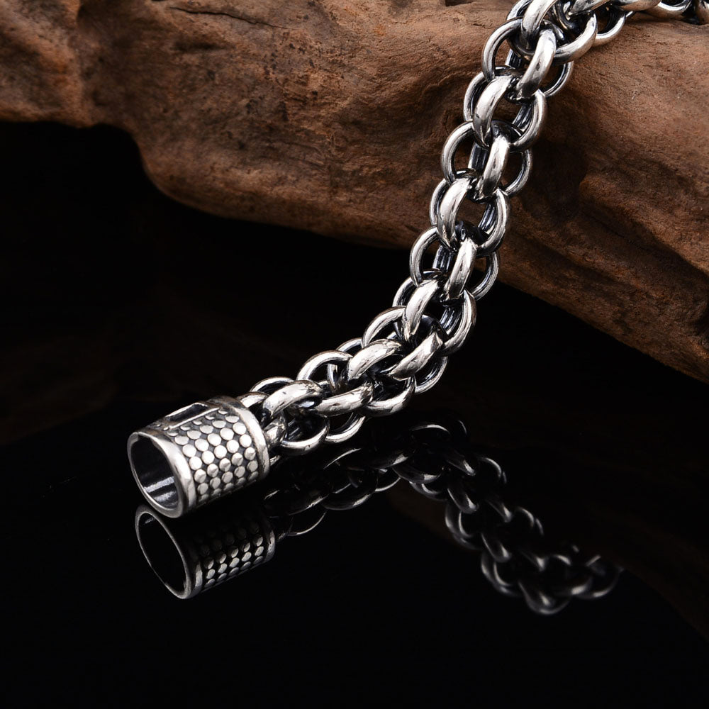 Men's Sterling Silver Multi-Link Chain Bracelet