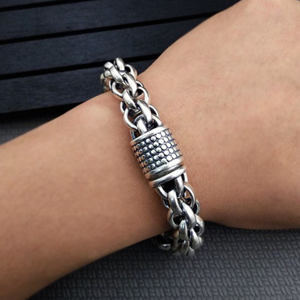 Men's Sterling Silver Multi-Link Chain Bracelet