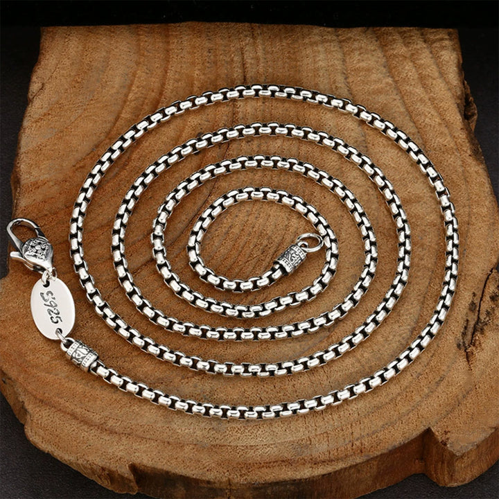 Men’s Sterling Silver Round Box Chain