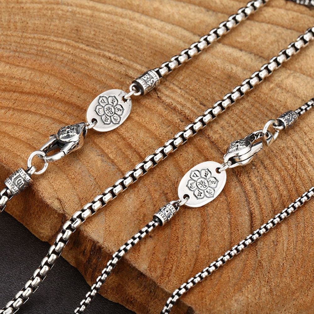 Men’s Sterling Silver Round Box Chain