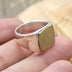 Men’s Sterling Silver Square Signet Ring