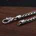 Men's Sterling Silver Six True Words Mantra Braided Bracelet