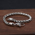 Men's Sterling Silver Six True Words Mantra Braided Bracelet