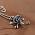 Men's Sterling Silver Skull and Crossbones Pendant Necklace