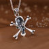 Men's Sterling Silver Skull and Crossbones Pendant Necklace