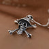 Men's Sterling Silver Skull and Crossbones Pendant Necklace