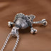 Men's Sterling Silver Skull and Crossbones Pendant Necklace