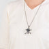 Men's Sterling Silver Skull and Crossbones Pendant Necklace