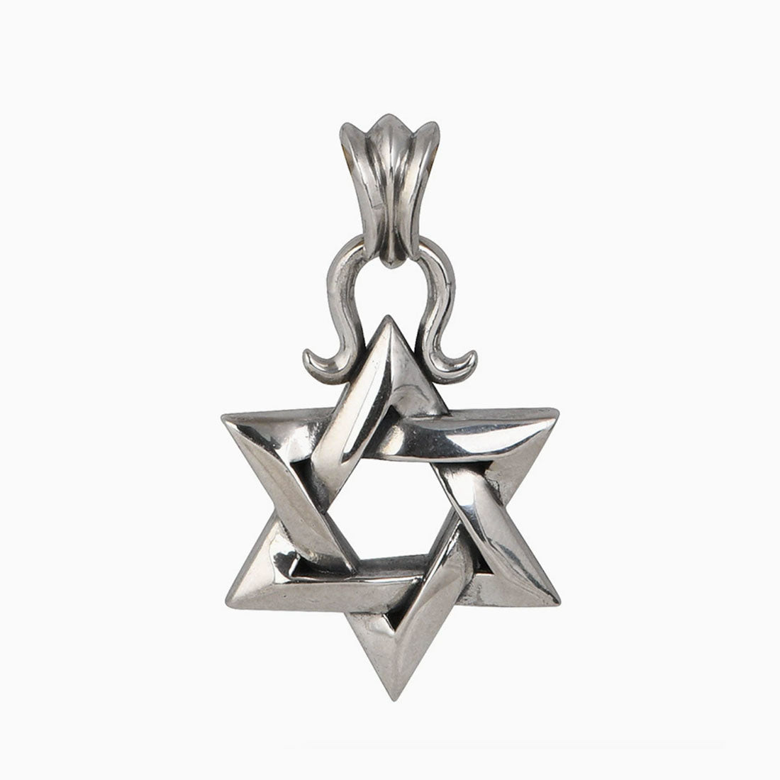 Men’s Sterling Silver Star of David Pendant Necklace