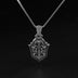 Mens Sterling Silver Sword Shield Necklace