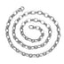 Men’s Sterling Silver Textured Oval Link Chain