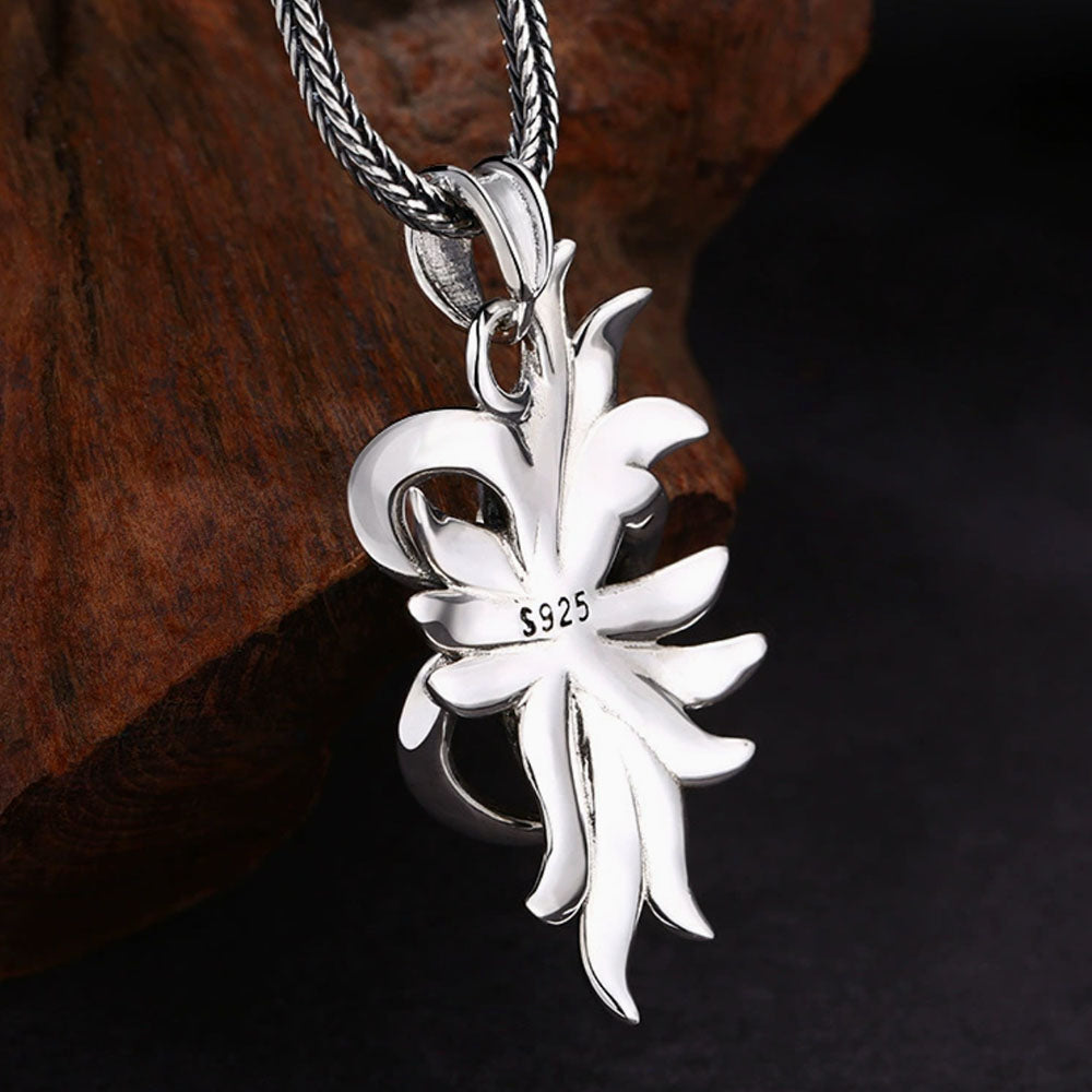 Men's Sterling Silver Thorns Tangled Cross Necklace
