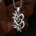 Men's Sterling Silver Thorns Tangled Cross Necklace