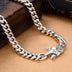 Men’s Sterling Silver Vajra Clasp Cuban Link Chain
