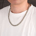 Men’s Sterling Silver Vajra Clasp Cuban Link Chain