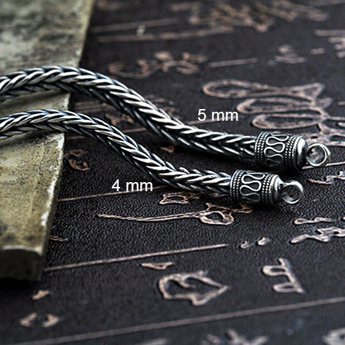 Men's Sterling Silver Wheat Chain Bracelet