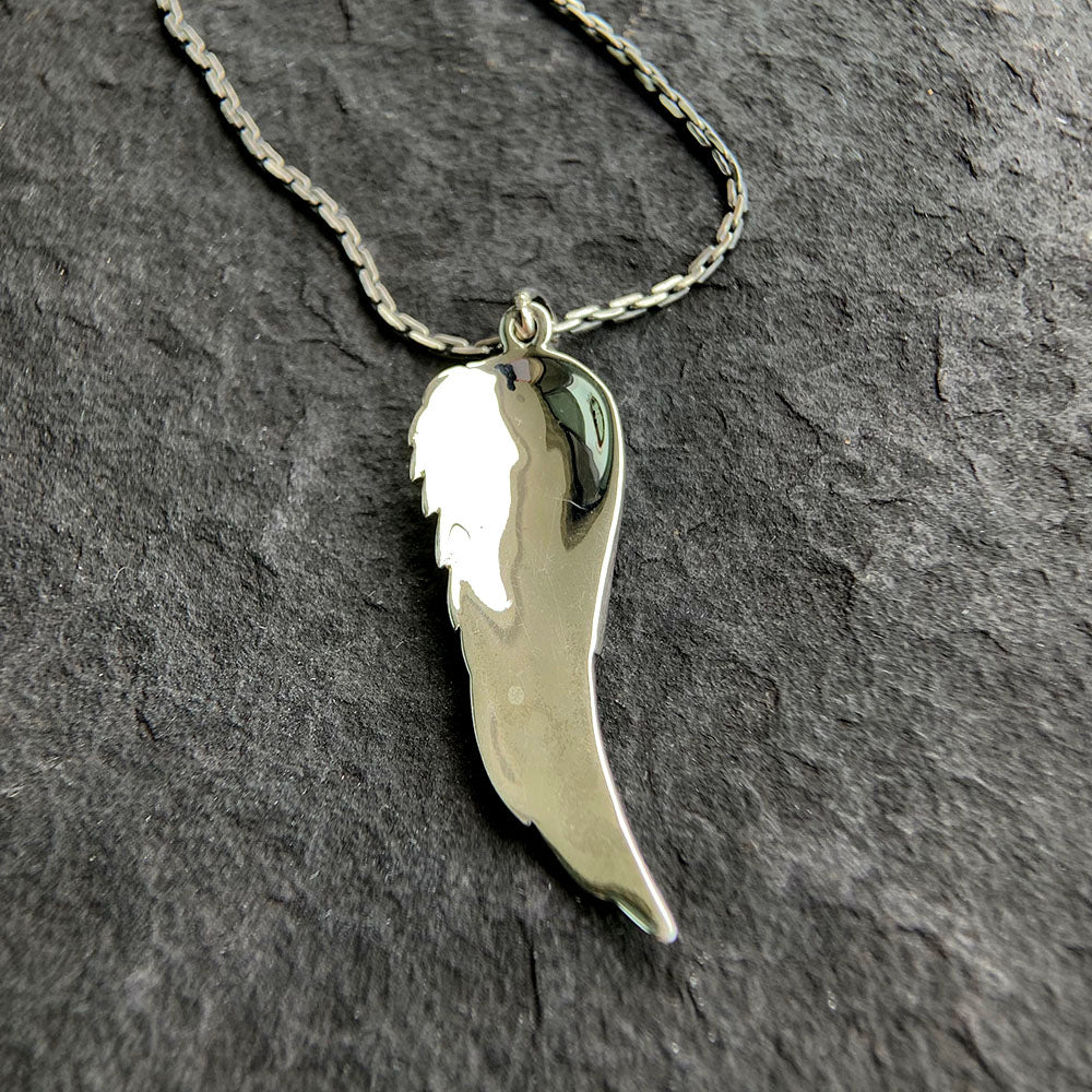 Men’s Sterling Silver Wing Pendant Necklace
