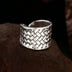 Men’s Sterling Silver Woven Pattern Open Ring