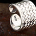 Men’s Sterling Silver Woven Pattern Open Ring