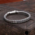 Men’s Sterling Silver Woven Wheat Chain Bracelet