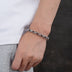 Men’s Sterling Silver Ivy Pattern Link Bracelet