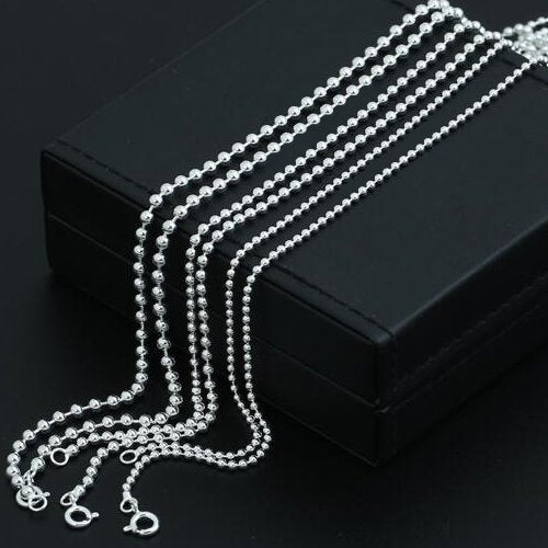 2-3 mm Sterling Silver Bead Chain 18"-30"