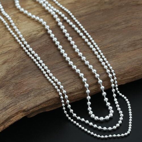 2-3 mm Sterling Silver Bead Chain 18"-30"