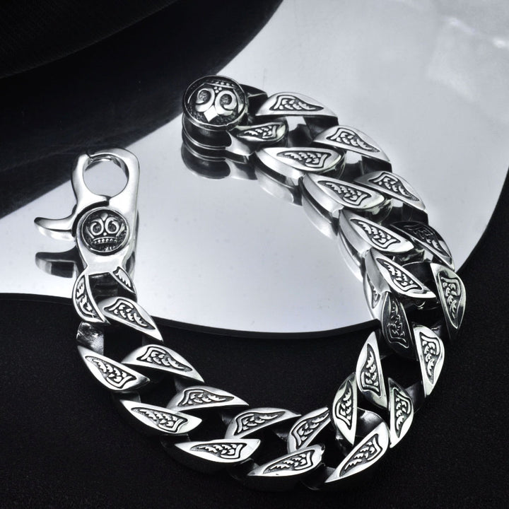 Bracelet à chaîne gourmette en argent sterling pour hommes