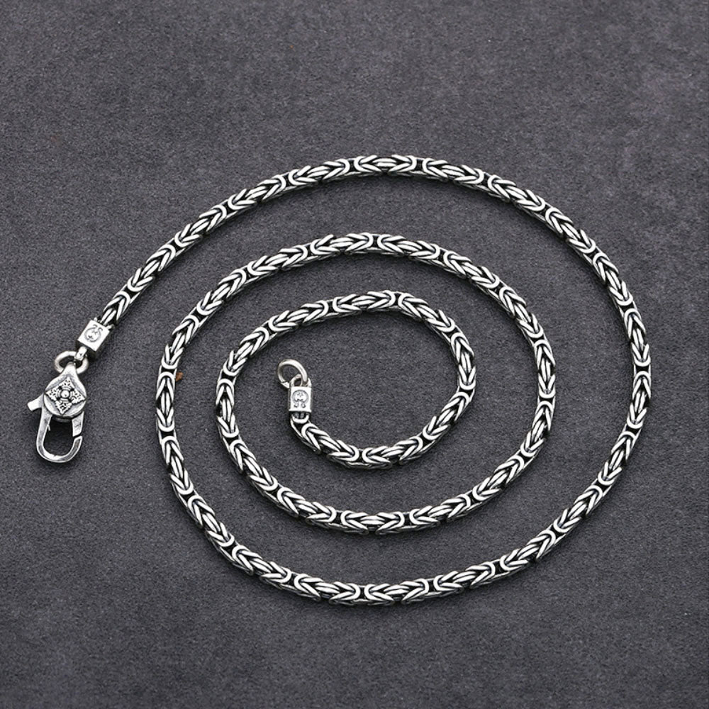 Sterling Silver Byzantine Chain for Men