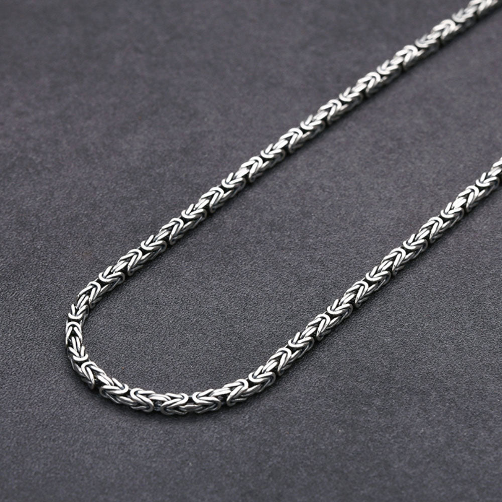 Sterling Silver Byzantine Chain for Men