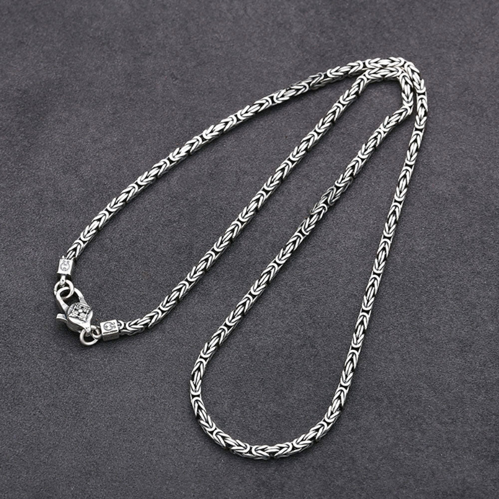 Sterling Silver Byzantine Chain for Men