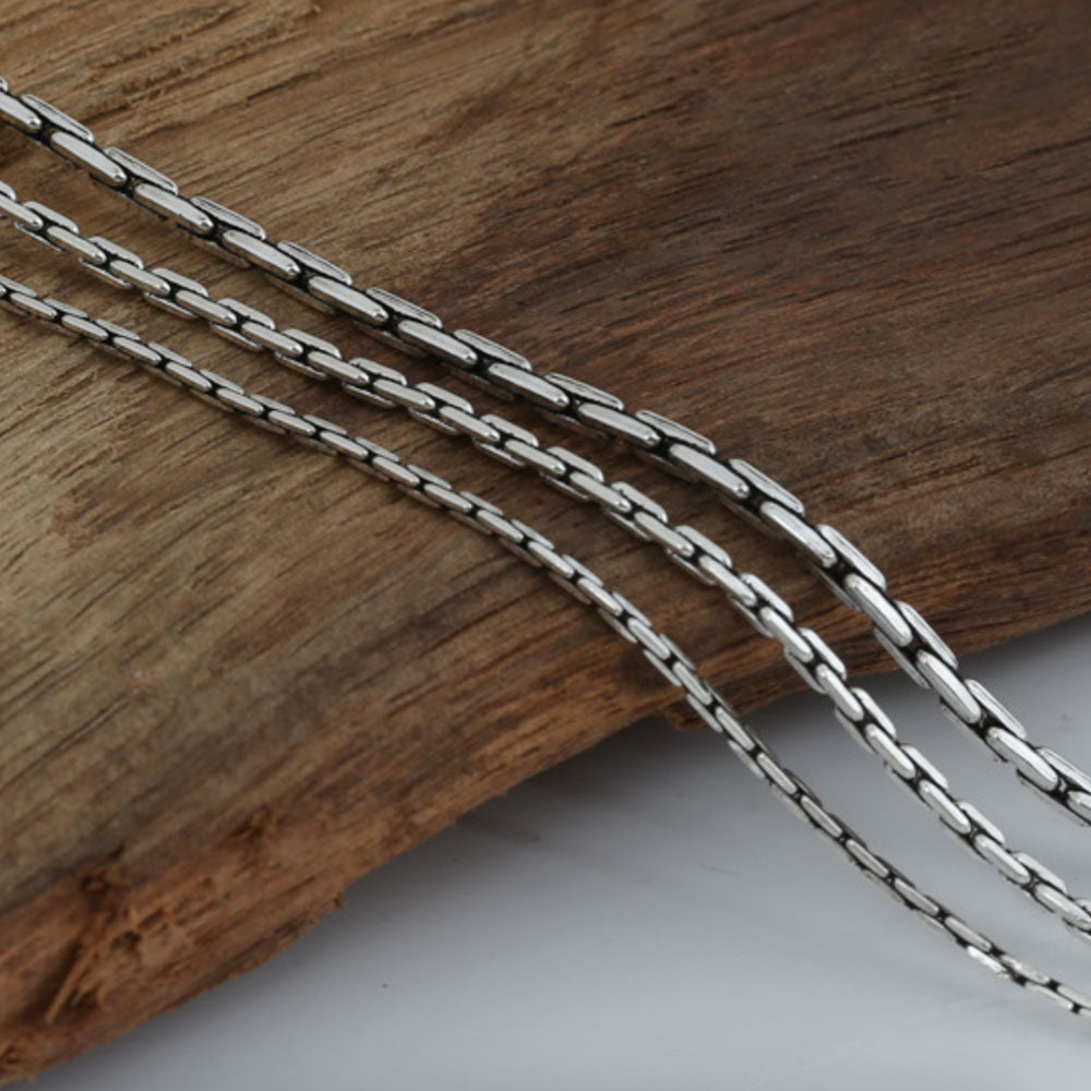 1.5-3 mm Men's Sterling Silver Coreanna Chain 18"-24"