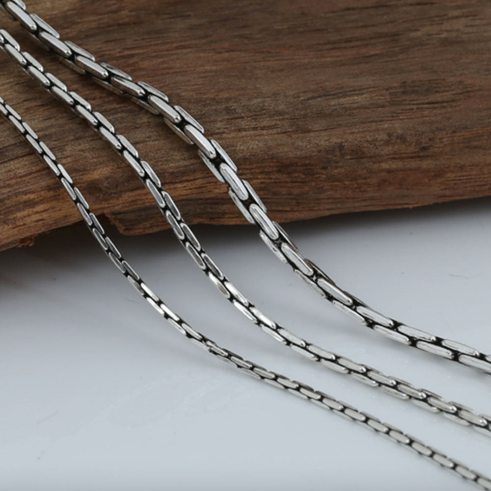 1.5-3 mm Men's Sterling Silver Coreanna Chain 18"-24"