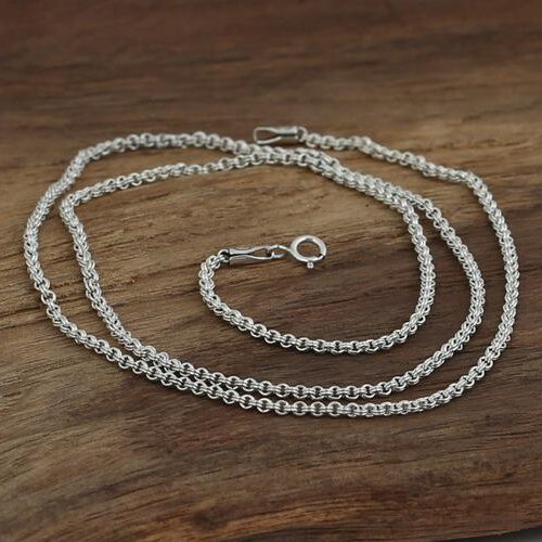 2 mm Sterling Silver Double-Ring Rolo Chain 18"-24"